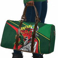 Custom Senegal Champions Football 2026 Travel Bag Teranga Lions G.O.A.T Mascot - African Renaissance Monument