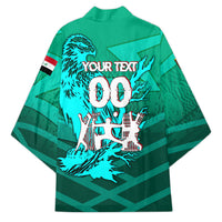 Personalized Iraq Football Champions Kimono Fierce Eagle Mascot In Keffiyeh