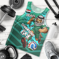 Personalized Iraq Football Champions Men Tank Top Fierce Eagle Mascot In Keffiyeh