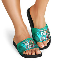 Personalized Iraq Football Champions Slide Sandals Fierce Eagle Mascot In Keffiyeh