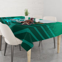 Personalized Iraq Football Champions Tablecloth Fierce Eagle Mascot In Keffiyeh