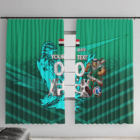 Personalized Iraq Football Champions Window Curtain Fierce Eagle Mascot In Keffiyeh