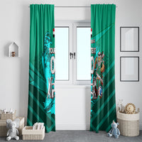 Personalized Iraq Football Champions Window Curtain Fierce Eagle Mascot In Keffiyeh