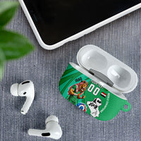 Personalized Iraq World Champions Lion AirPods Case Funny Lion Mascot Traditional Keffiyeh