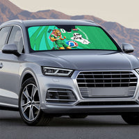 Personalized Iraq World Champions Lion Auto Sun Shade Funny Lion Mascot Traditional Keffiyeh