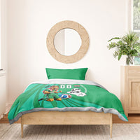 Personalized Iraq World Champions Lion Bedding Set Funny Lion Mascot Traditional Keffiyeh