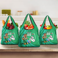 Personalized Iraq World Champions Lion Grocery Bag Funny Lion Mascot Traditional Keffiyeh
