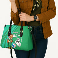 Personalized Iraq World Champions Lion Leather Bag Funny Lion Mascot Traditional Keffiyeh