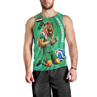 Personalized Iraq World Champions Lion Men Tank Top Funny Lion Mascot Traditional Keffiyeh