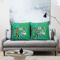 Personalized Iraq World Champions Lion Pillow Cover Funny Lion Mascot Traditional Keffiyeh