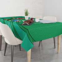 Personalized Iraq World Champions Lion Tablecloth Funny Lion Mascot Traditional Keffiyeh