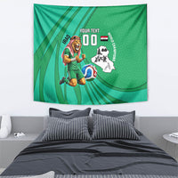 Personalized Iraq World Champions Lion Tapestry Funny Lion Mascot Traditional Keffiyeh