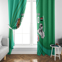 Personalized Iraq World Champions Lion Window Curtain Funny Lion Mascot Traditional Keffiyeh