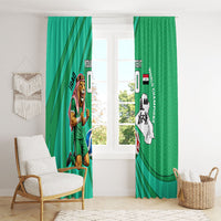 Personalized Iraq World Champions Lion Window Curtain Funny Lion Mascot Traditional Keffiyeh