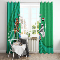 Personalized Iraq World Champions Lion Window Curtain Funny Lion Mascot Traditional Keffiyeh