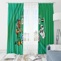 Personalized Iraq World Champions Lion Window Curtain Funny Lion Mascot Traditional Keffiyeh