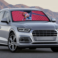 Personalized Norway Soccer Moose Champions Auto Sun Shade Football Nordic Heritage Mountain Art
