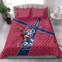 Personalized Norway Soccer Moose Champions Bedding Set Football Nordic Heritage Mountain Art