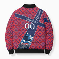 Personalized Norway Soccer Moose Champions Bomber Puffer Jacket Football Nordic Heritage Mountain Art