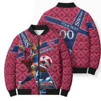 Personalized Norway Soccer Moose Champions Bomber Puffer Jacket Football Nordic Heritage Mountain Art