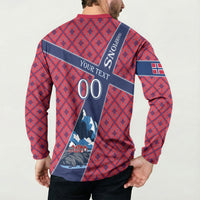Personalized Norway Soccer Moose Champions Button Sweatshirt Football Nordic Heritage Mountain Art