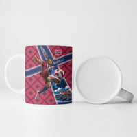 Personalized Norway Soccer Moose Champions Ceramic Mug Football Nordic Heritage Mountain Art