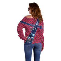 Personalized Norway Soccer Moose Champions Off Shoulder Sweater Football Nordic Heritage Mountain Art