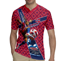Personalized Norway Soccer Moose Champions Rugby Jersey Football Nordic Heritage Mountain Art