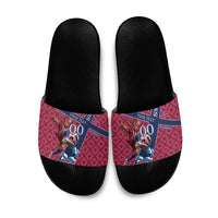 Personalized Norway Soccer Moose Champions Slide Sandals Football Nordic Heritage Mountain Art