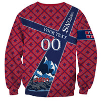 Personalized Norway Soccer Moose Champions Sweatshirt Football Nordic Heritage Mountain Art