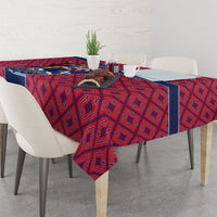 Personalized Norway Soccer Moose Champions Tablecloth Football Nordic Heritage Mountain Art