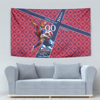 Personalized Norway Soccer Moose Champions Tapestry Football Nordic Heritage Mountain Art