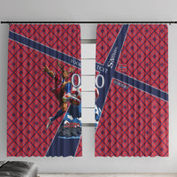 Personalized Norway Soccer Moose Champions Window Curtain Football Nordic Heritage Mountain Art