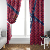 Personalized Norway Soccer Moose Champions Window Curtain Football Nordic Heritage Mountain Art