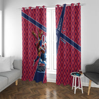 Personalized Norway Soccer Moose Champions Window Curtain Football Nordic Heritage Mountain Art