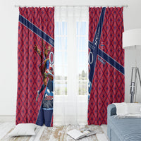 Personalized Norway Soccer Moose Champions Window Curtain Football Nordic Heritage Mountain Art
