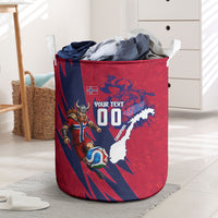 Personalized Norway Soccer Viking Champions Laundry Basket Football Norse Warrior Map Nordic Cross