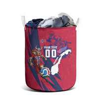 Personalized Norway Soccer Viking Champions Laundry Basket Football Norse Warrior Map Nordic Cross