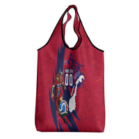 Personalized Norway Soccer Viking Champions Grocery Bag Football Norse Warrior Map Nordic Cross