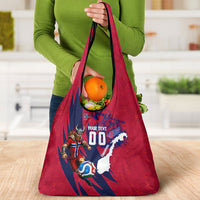 Personalized Norway Soccer Viking Champions Grocery Bag Football Norse Warrior Map Nordic Cross