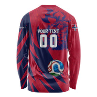 Personalized Norway Soccer Viking Champions Long Sleeve Shirt Football Norse Warrior Map Nordic Cross