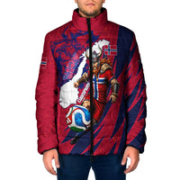 Personalized Norway Soccer Viking Champions Padded Jacket Football Norse Warrior Map Nordic Cross