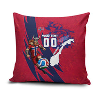 Personalized Norway Soccer Viking Champions Pillow Cover Football Norse Warrior Map Nordic Cross