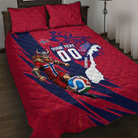 Personalized Norway Soccer Viking Champions Quilt Bed Set Football Norse Warrior Map Nordic Cross