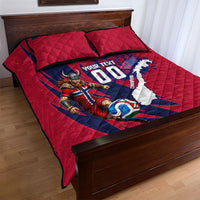 Personalized Norway Soccer Viking Champions Quilt Bed Set Football Norse Warrior Map Nordic Cross