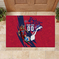 Personalized Norway Soccer Viking Champions Rubber Doormat Football Norse Warrior Map Nordic Cross