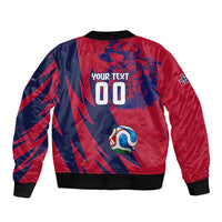 Personalized Norway Soccer Viking Champions Sleeve Zip Bomber Jacket Football Norse Warrior Map Nordic Cross