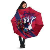 Personalized Norway Soccer Viking Champions Umbrella Football Norse Warrior Map Nordic Cross