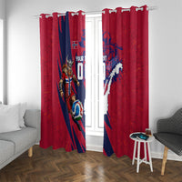 Personalized Norway Soccer Viking Champions Window Curtain Football Norse Warrior Map Nordic Cross