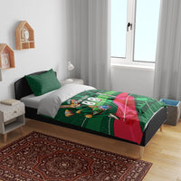 Personalized Algeria Football Champions Bedding Set Fennec Fox Mascot - Algiers Martyrs Memorial